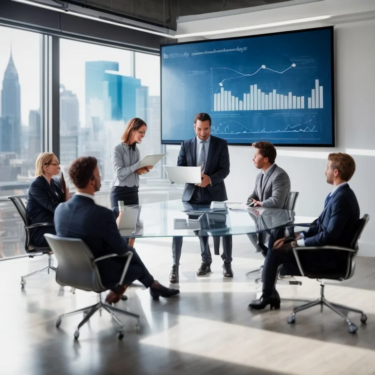 Group of business professionals engaged in executive education workshop
